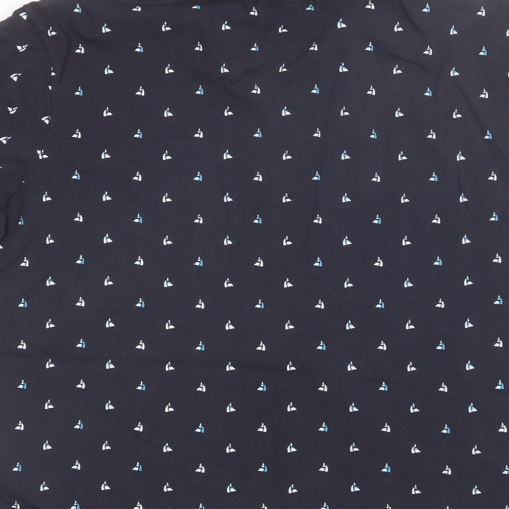 Atlas for Men Mens Blue  Cotton  Polo Size XL Collared
