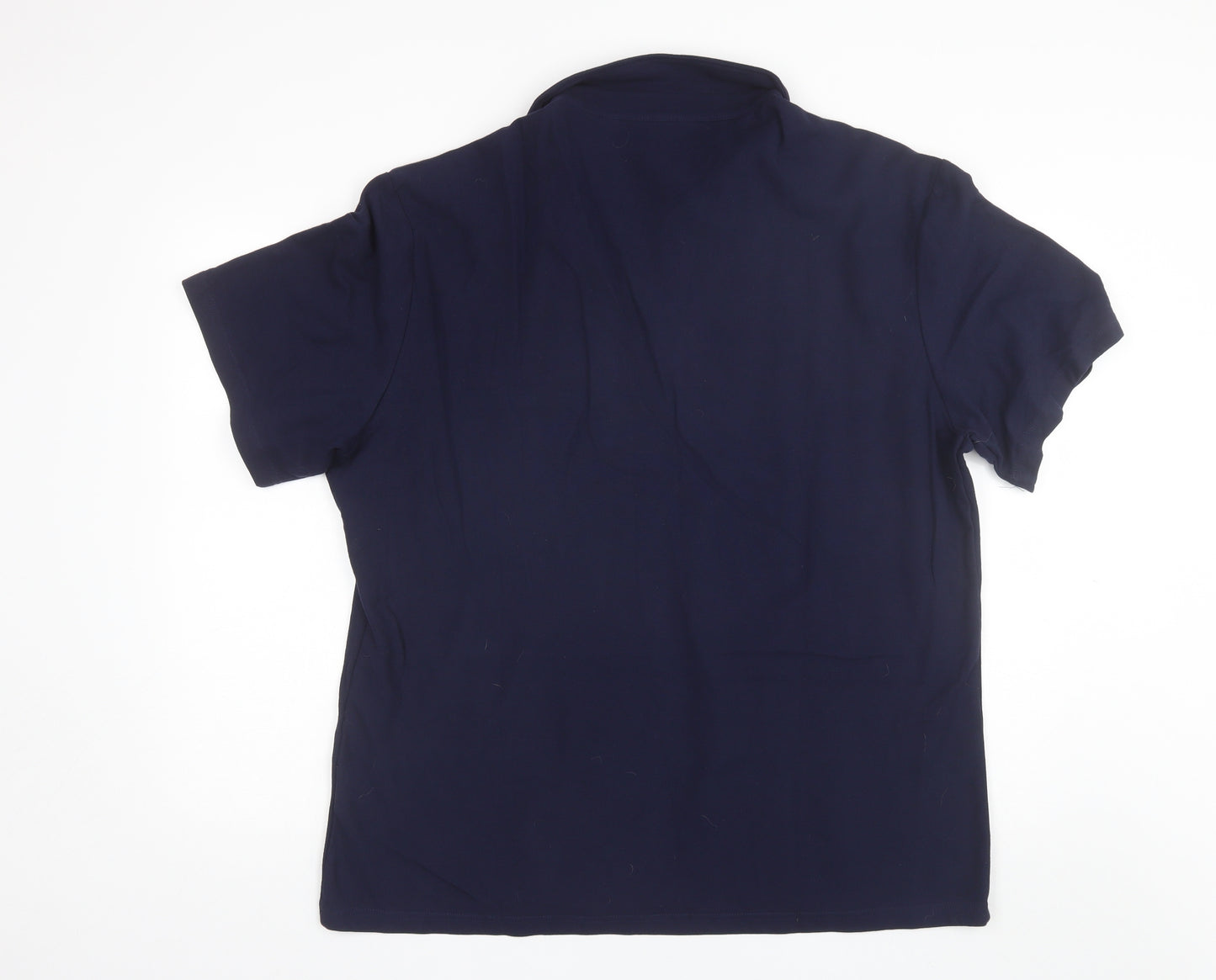 Evelure Mens Blue  Cotton  Polo Size 2XL Collared