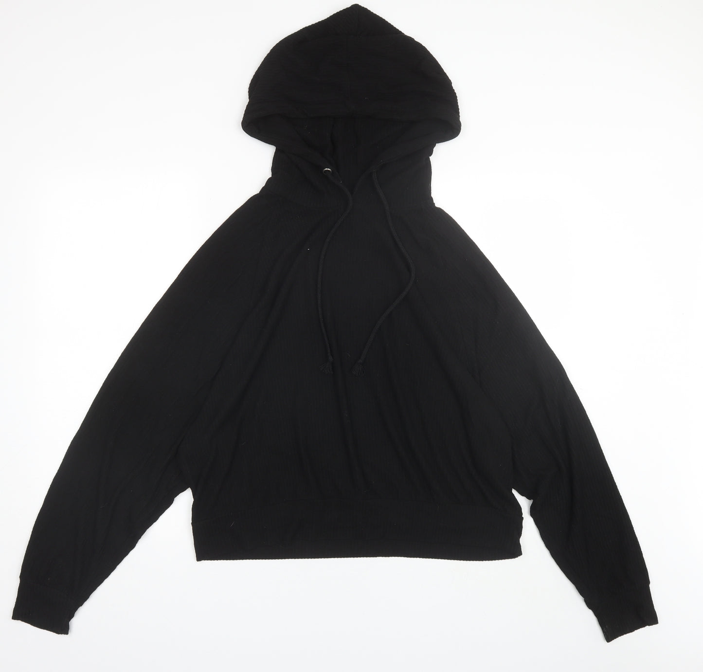 ASOS Womens Black  Cotton Blend Pullover Hoodie Size 14