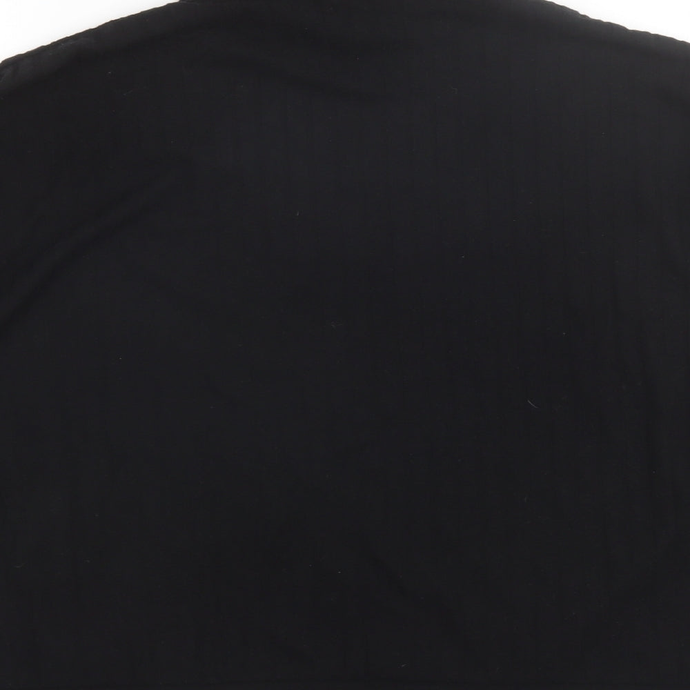 Loungable Womens Black Mock Neck  Polyester Pullover Jumper Size 14