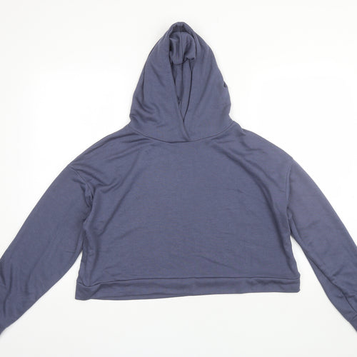 Jeff&CO Womens Blue  Polyester Pullover Hoodie Size 12