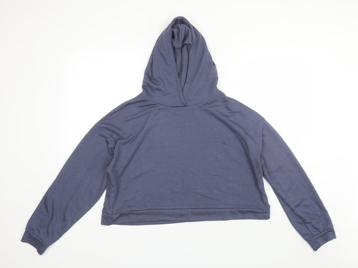 Jeff&CO Womens Blue  Polyester Pullover Hoodie Size 12