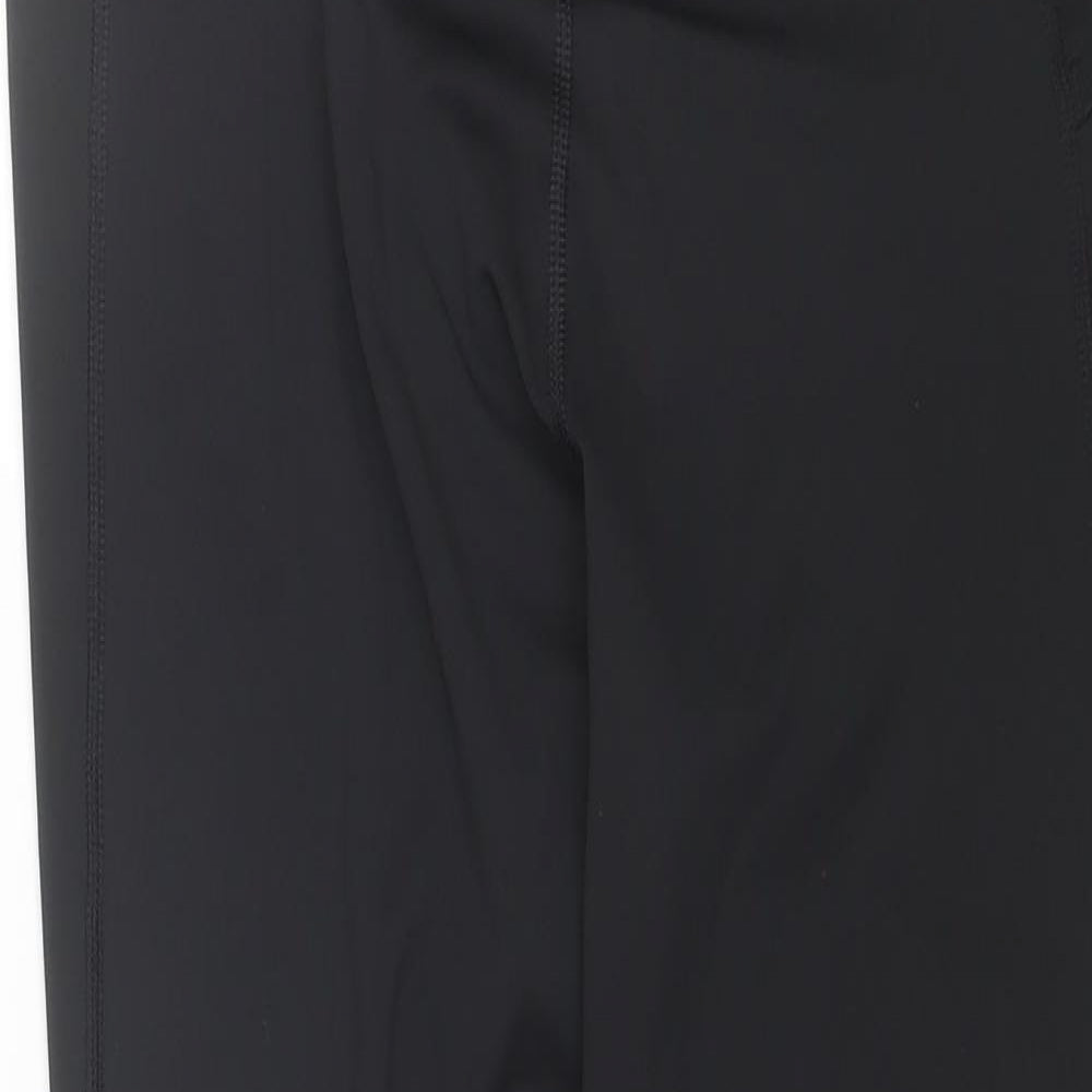 adidas Womens Black  Polyester Compression Leggings Size L L26 in Regular