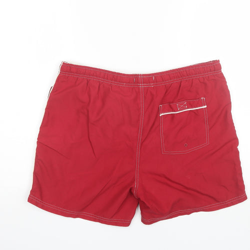George Mens Red  Polyester Bermuda Shorts Size M  Regular