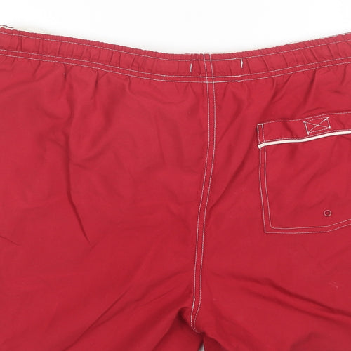 George Mens Red  Polyester Bermuda Shorts Size M  Regular