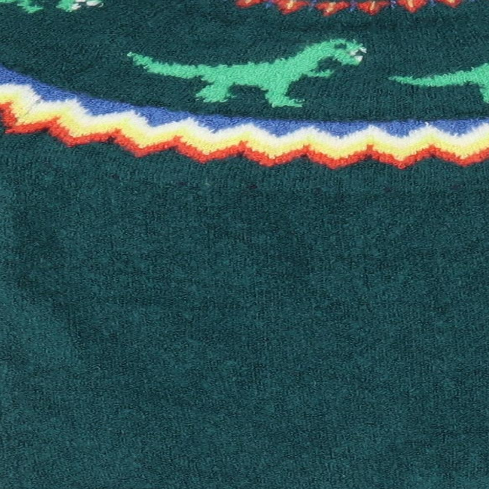 M&S Boys Green Round Neck  Acrylic Pullover Jumper Size 2-3 Years   - Dinosaurs
