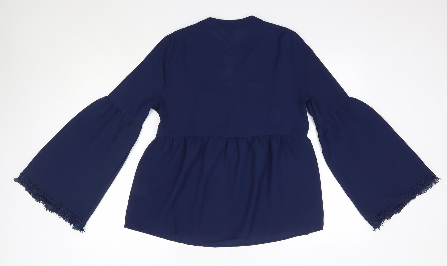SheIn Womens Blue  Polyester Basic Blouse Size XS Round Neck