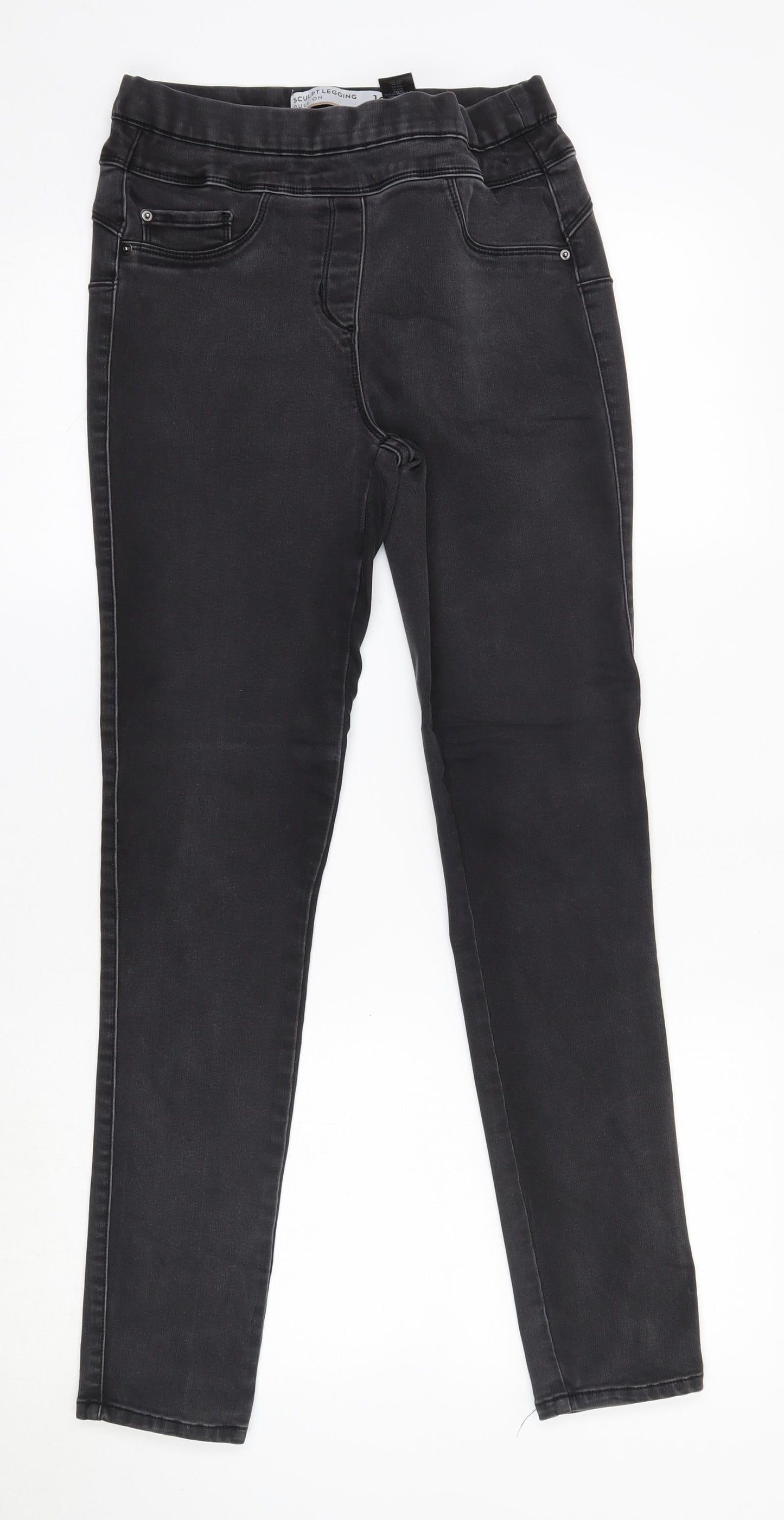 NEXT Womens Grey  Cotton Jegging Jeans Size 10 L28 in Regular