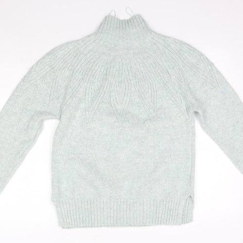 M&S Mens Green High Neck  Acrylic Pullover Jumper Size S