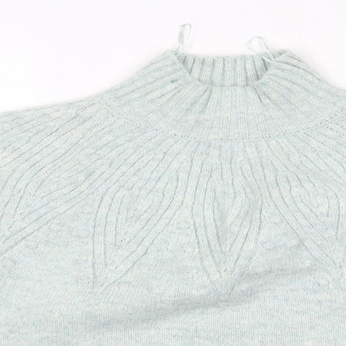 M&S Mens Green High Neck  Acrylic Pullover Jumper Size S