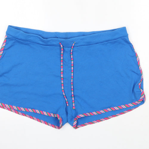 Xe Womens Blue  Polyester Boyfriend Shorts Size XL  Regular