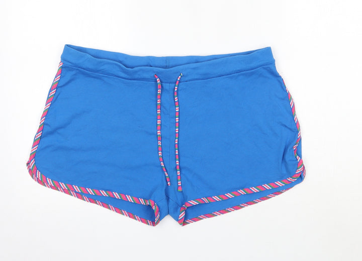 Xe Womens Blue Polyester Boyfriend Shorts Size XL Regular