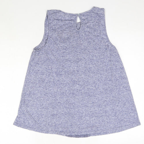 F&F Womens Blue  Polyester Basic Blouse Size 12 Round Neck