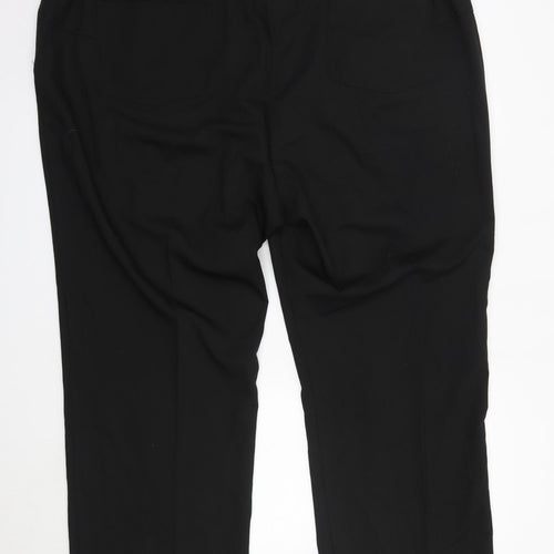 Tailored Womens Black  Polyester Dress Pants Trousers Size 28 L27 in Regular