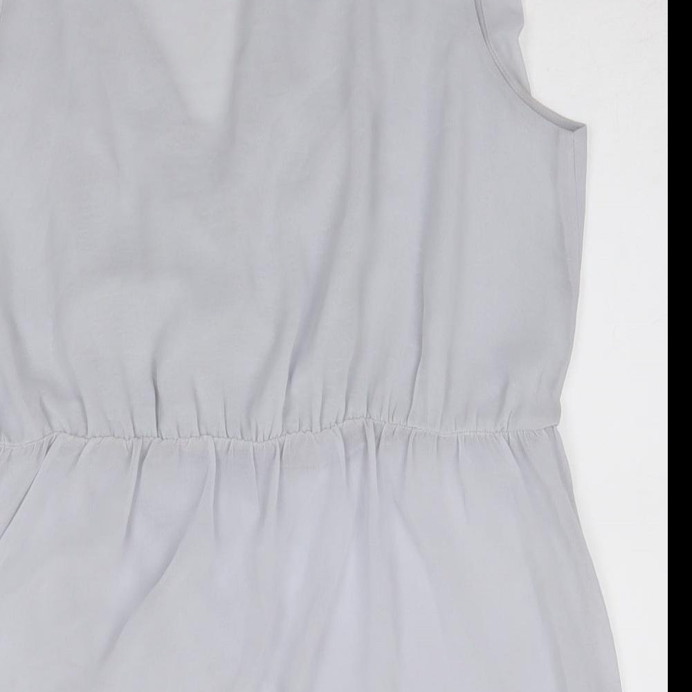 River Island Womens Blue  Polyester Basic Blouse Size 18 Round Neck