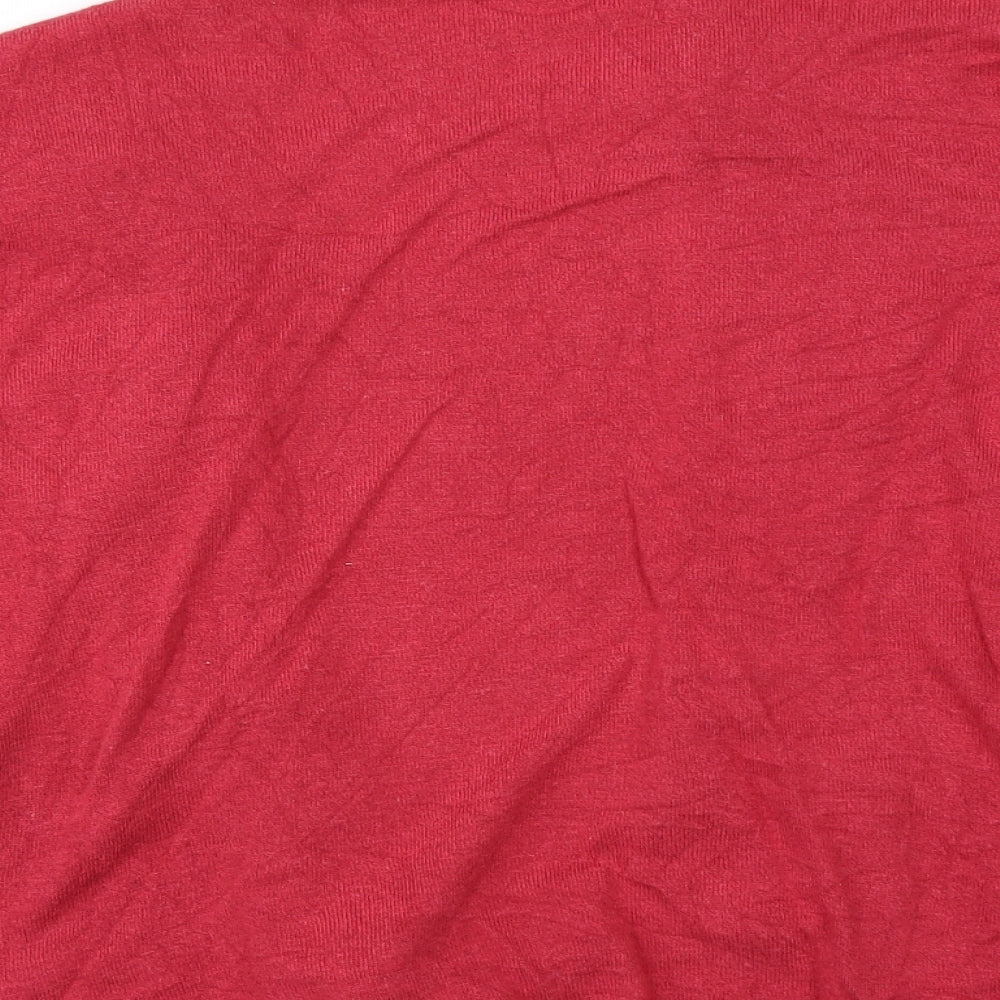 Alex & Co. Womens Red Round Neck  Viscose Cardigan Jumper Size 18
