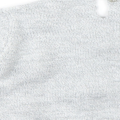 Zara Girls Grey  Acrylic Pullover Jumper Size 12-18 Months