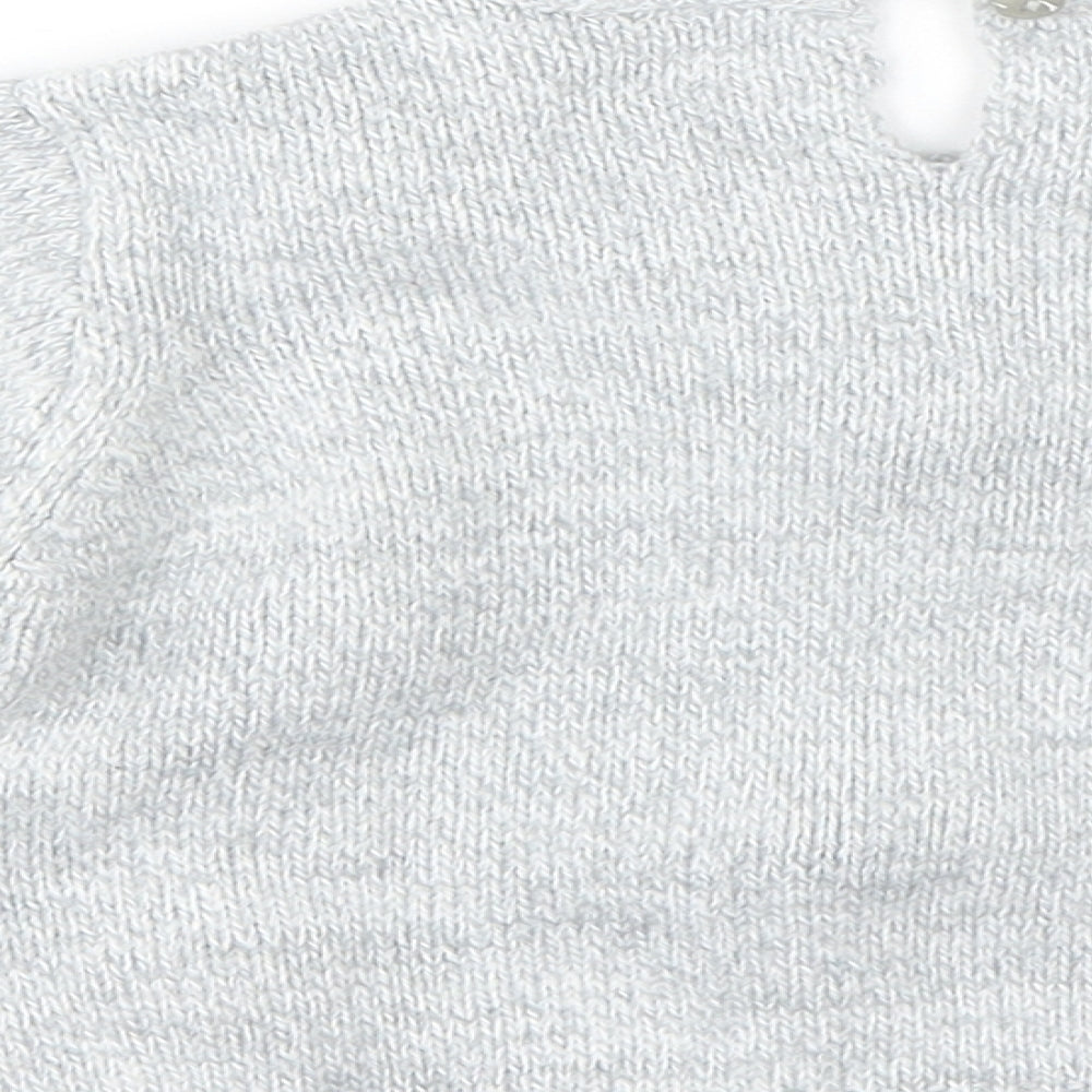 Zara Girls Grey  Acrylic Pullover Jumper Size 12-18 Months