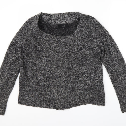 NEXT Womens Black Round Neck  Acrylic Cardigan Jumper Size 12