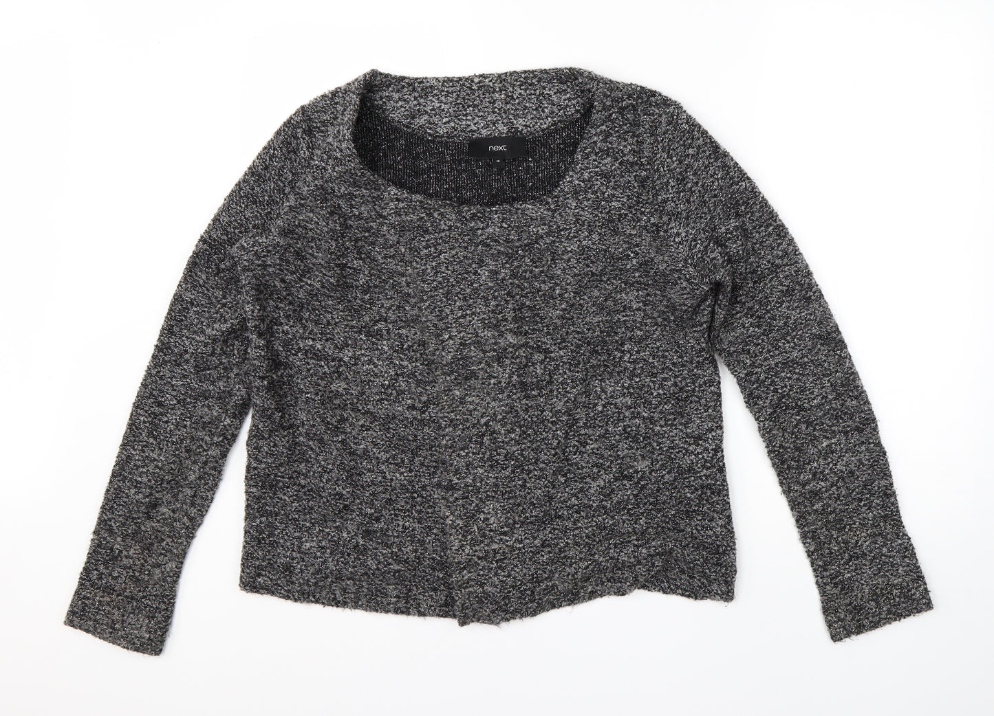 NEXT Womens Black Round Neck  Acrylic Cardigan Jumper Size 12