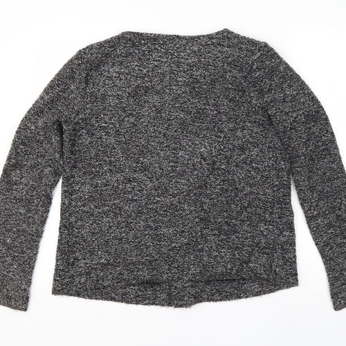 NEXT Womens Black Round Neck  Acrylic Cardigan Jumper Size 12