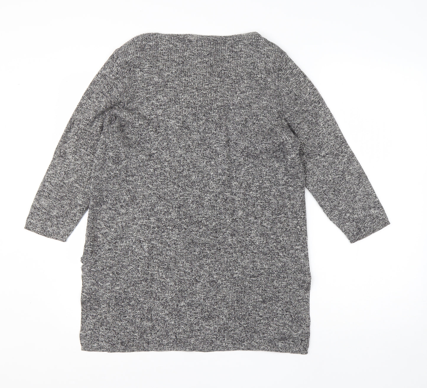 New Look Womens Grey Round Neck  Cotton Pullover Jumper Size 14