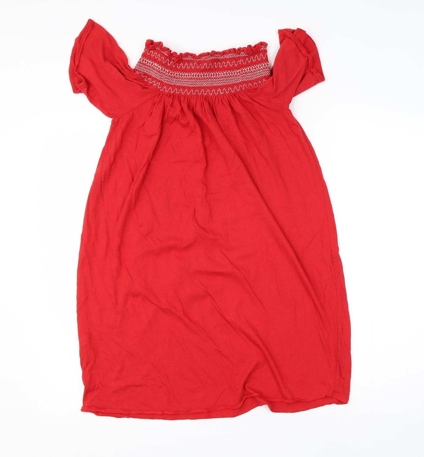 New Look Womens Red  Modal Shift  Size S  Square Neck