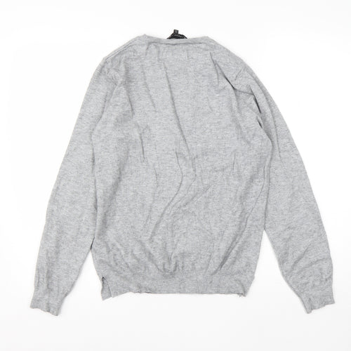 F&F Womens Grey Round Neck  Viscose Pullover Jumper Size 12
