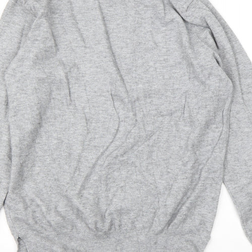 F&F Womens Grey Round Neck  Viscose Pullover Jumper Size 12
