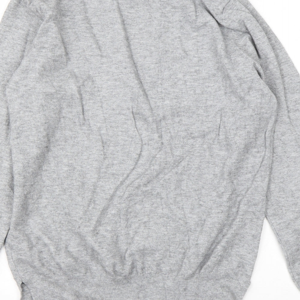 F&F Womens Grey Round Neck  Viscose Pullover Jumper Size 12
