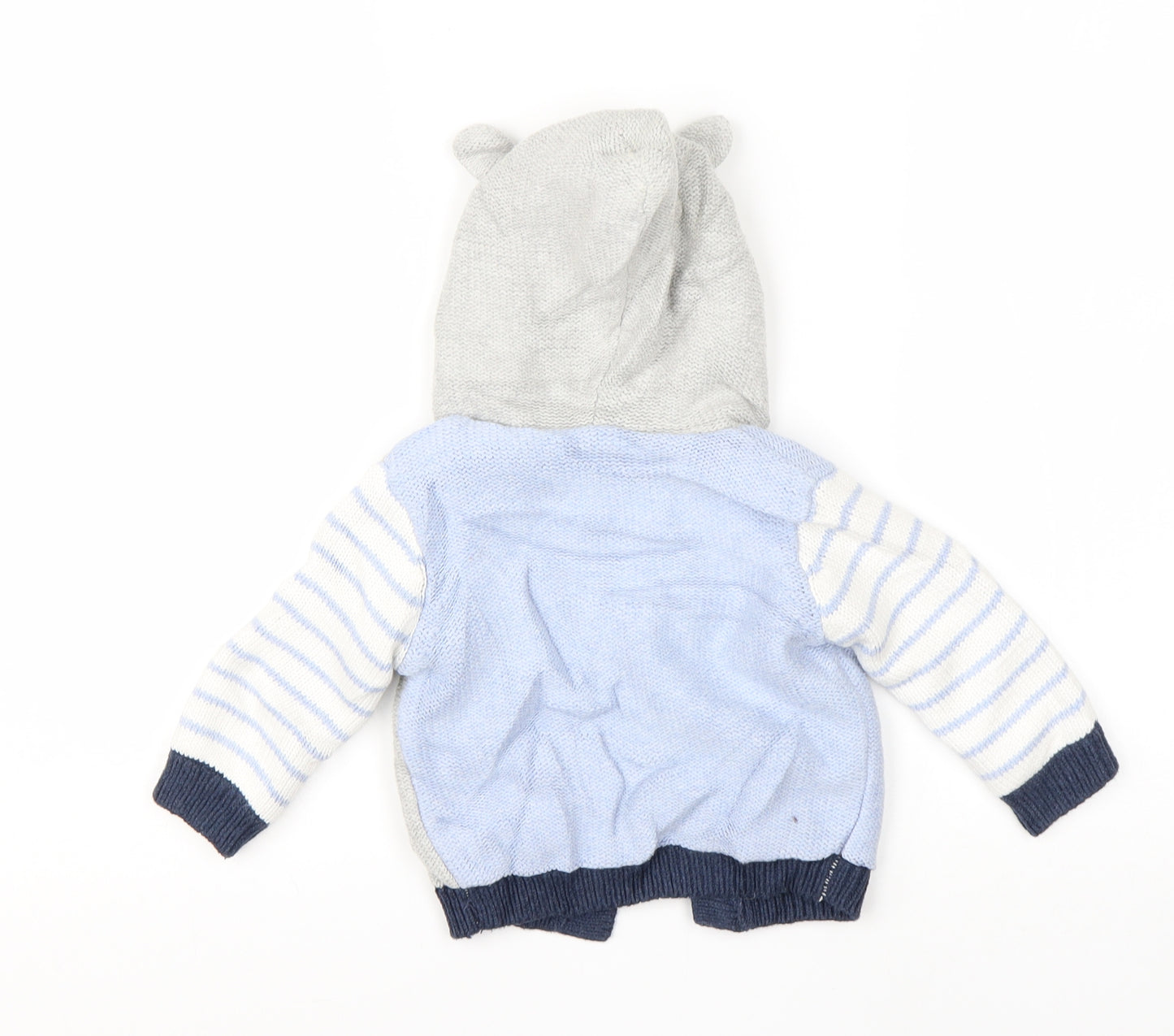 Nutmeg Boys Grey  Cotton Pullover Jumper Size 6-9 Months