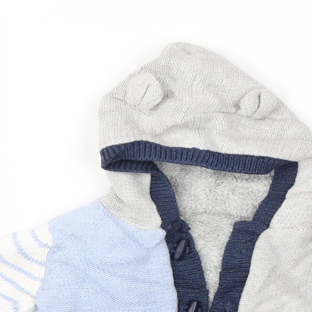 Nutmeg Boys Grey  Cotton Pullover Jumper Size 6-9 Months