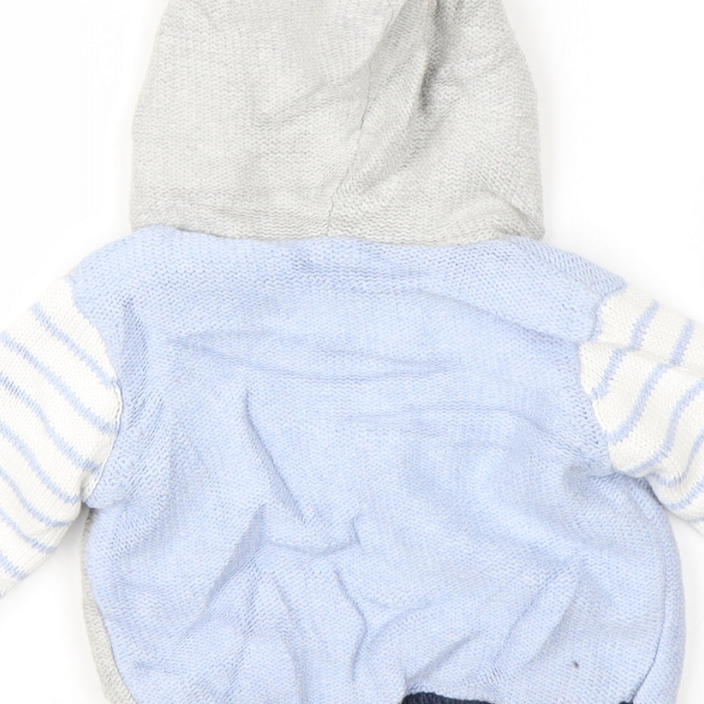 Nutmeg Boys Grey  Cotton Pullover Jumper Size 6-9 Months