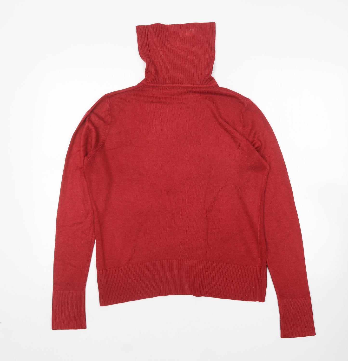 NEXT Womens Red Roll Neck  Acrylic Pullover Jumper Size 14