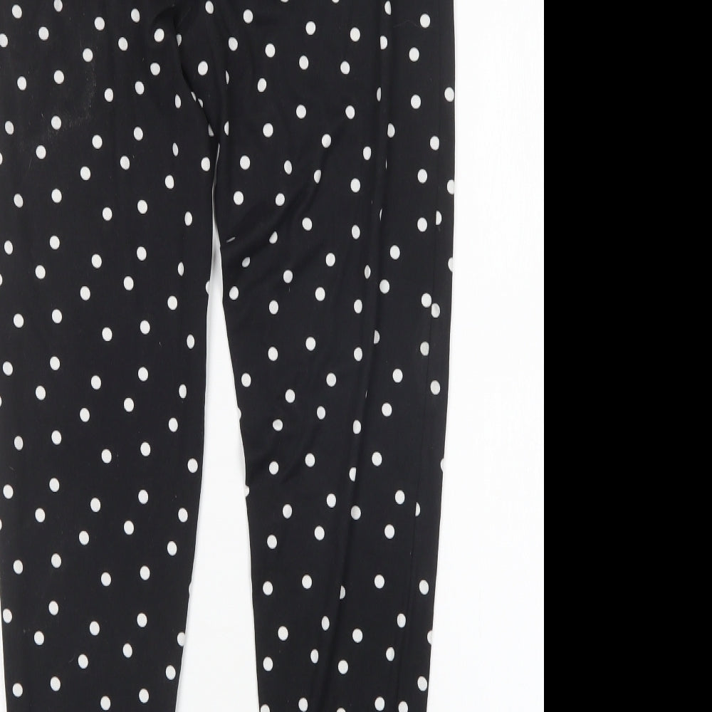 Peacocks Womens Multicoloured Polka Dot Polyester  Pyjama Pants Size 10