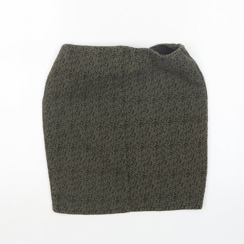 Primark Womens Green  Cotton Mini Skirt Size 8