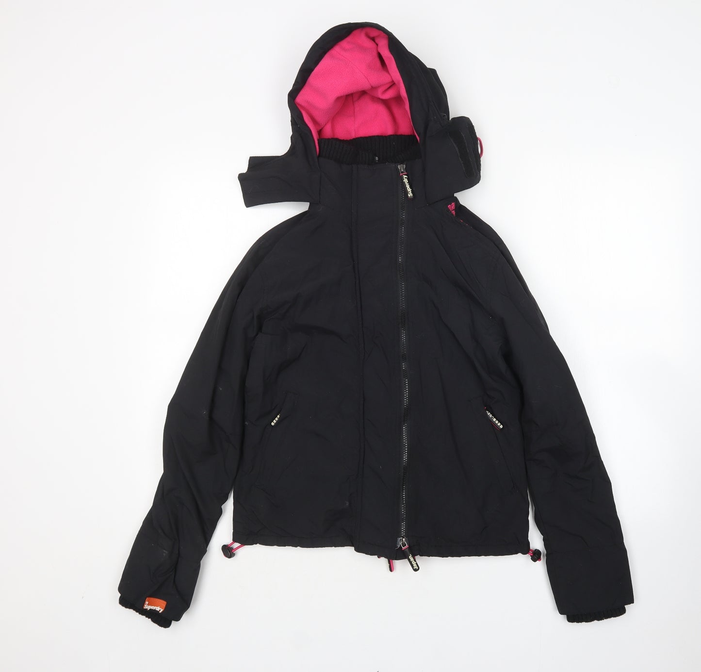 Superdry Womens Black   Rain Coat Coat Size S