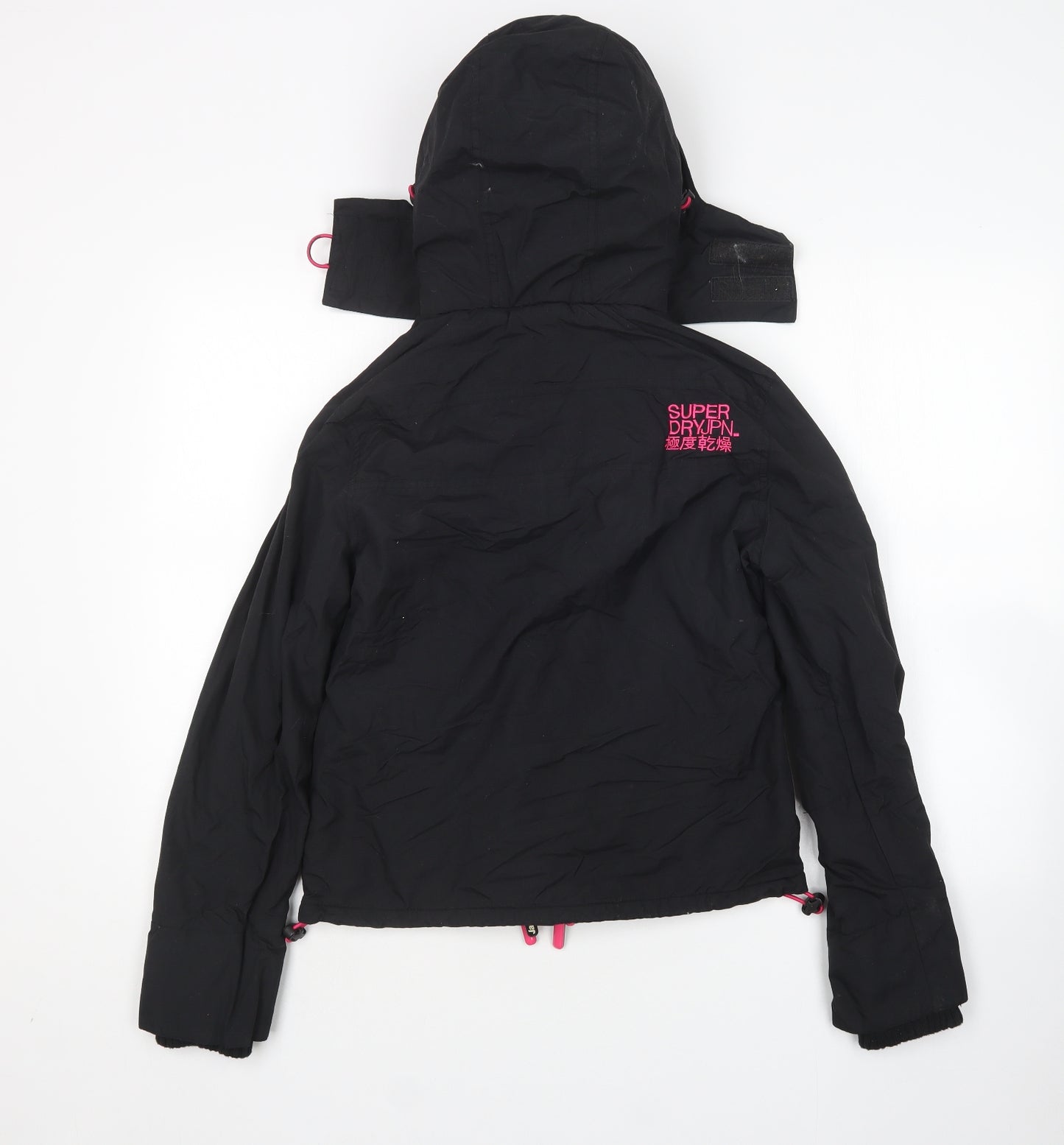 Superdry Womens Black   Rain Coat Coat Size S