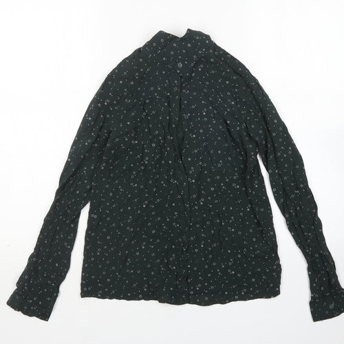 Pull & Bear Womens Green  Viscose Basic Button-Up Size XS Collared
