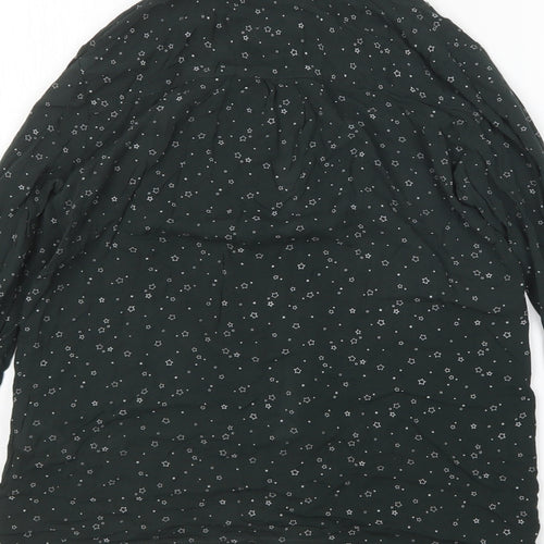 Pull & Bear Womens Green  Viscose Basic Button-Up Size XS Collared
