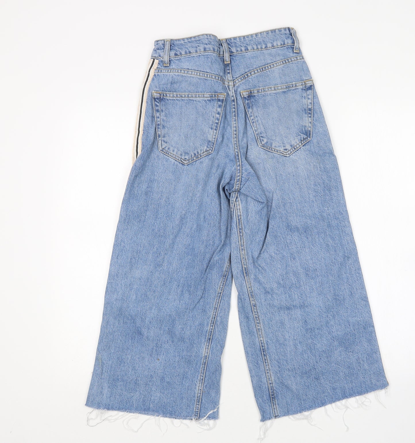 Topshop Womens Blue  Cotton Cropped Jeans Size 26 in L21 in Regular