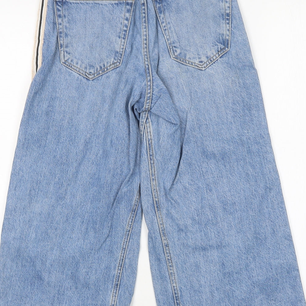 Topshop Womens Blue  Cotton Cropped Jeans Size 26 in L21 in Regular