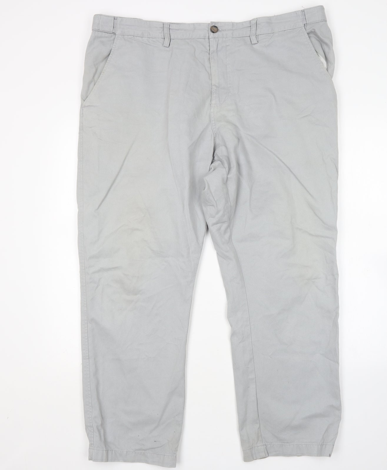 Maine Mens Grey  Cotton Chino Trousers Size 44 L29 in Regular