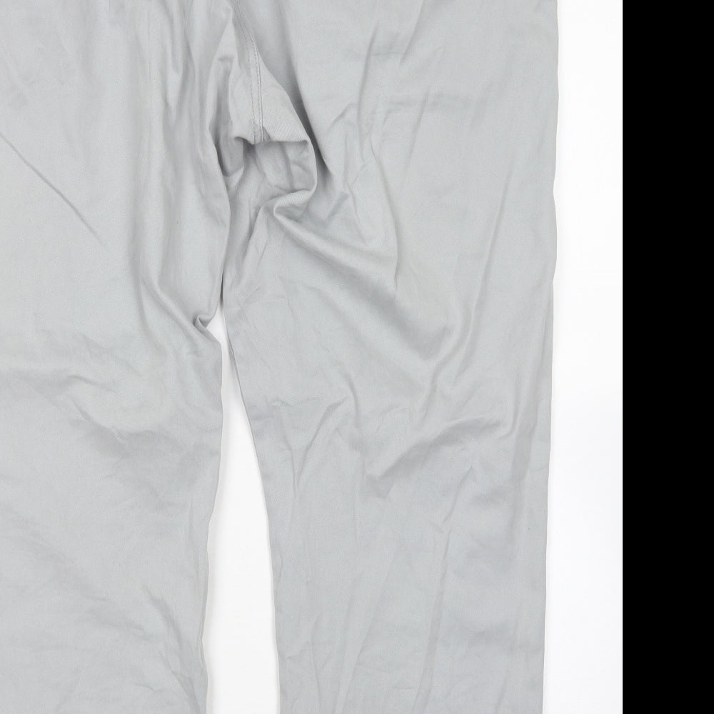 Maine Mens Grey  Cotton Chino Trousers Size 44 L29 in Regular