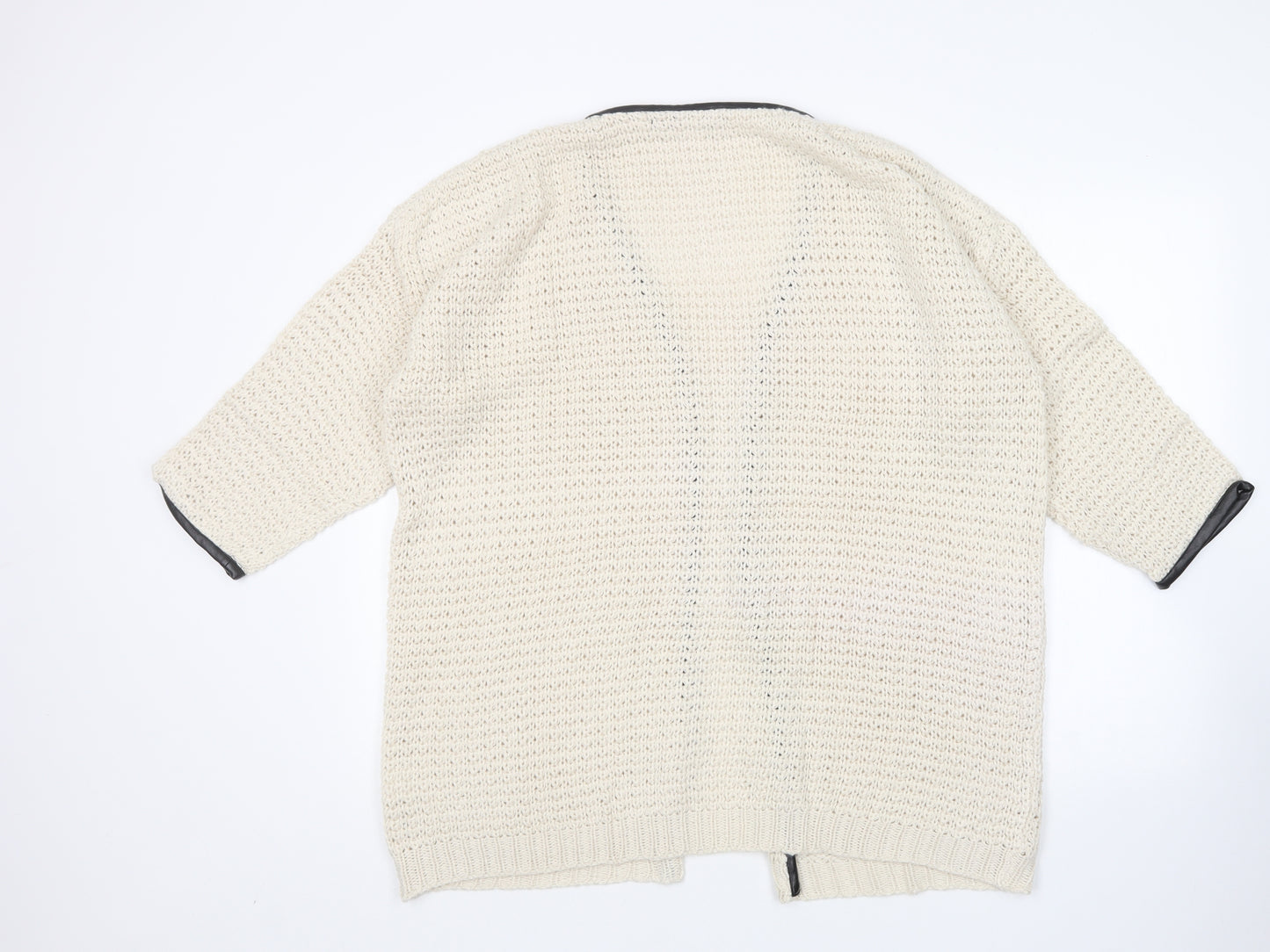 Venca Womens Beige V-Neck  Acrylic Cardigan Jumper Size 18
