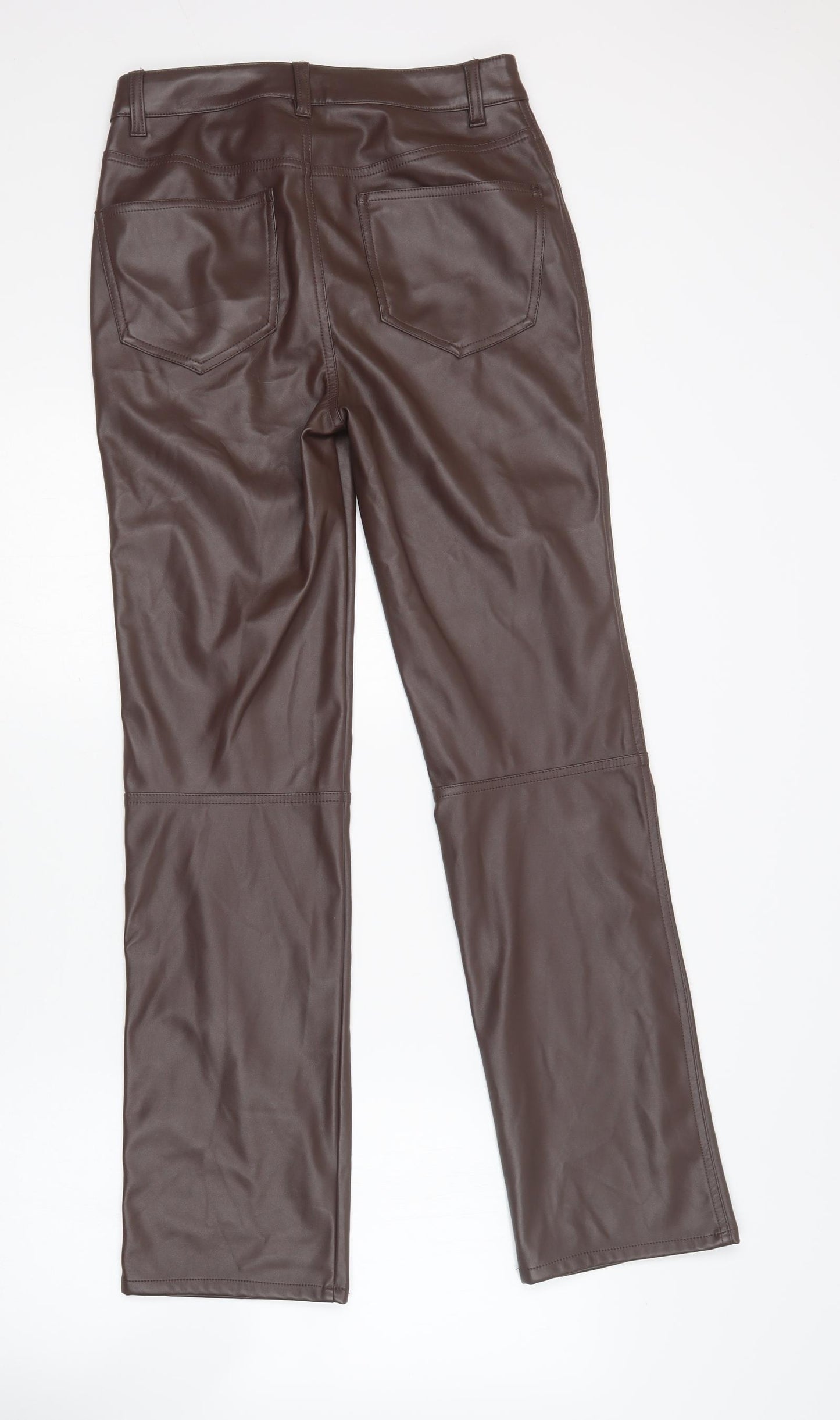 ASOS Womens Brown  Polyurethane Trousers  Size 10 L30 in Regular