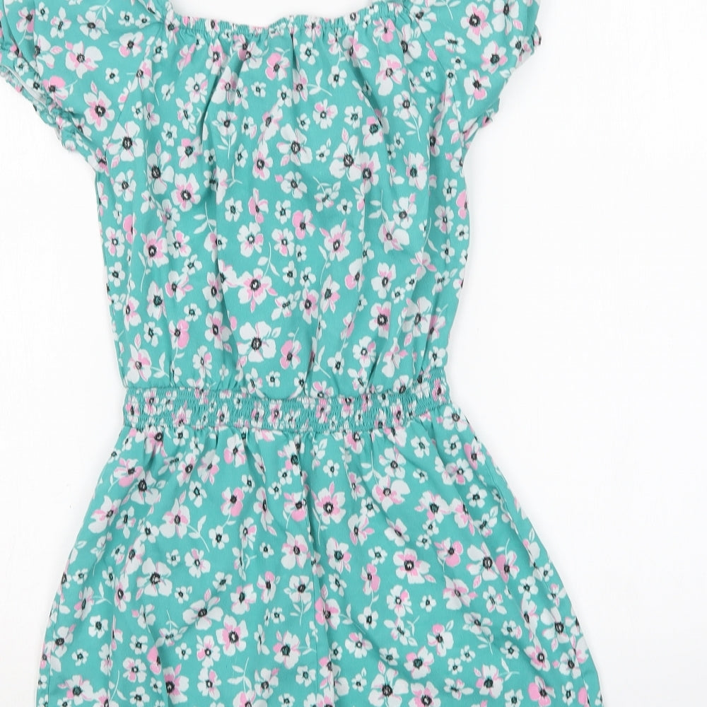 New Look Girls Multicoloured Floral Polyester Playsuit One-Piece Size 13 Years