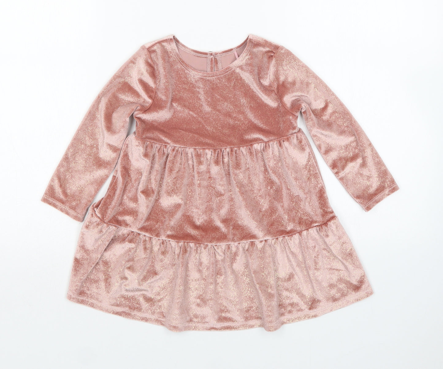 George Girls Pink  Polyester A-Line  Size 18-24 Months  Round Neck