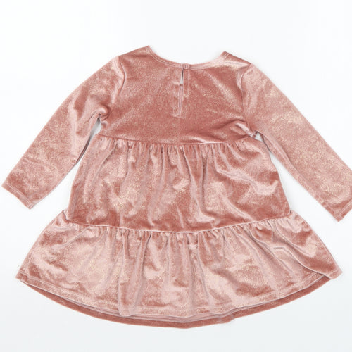 George Girls Pink  Polyester A-Line  Size 18-24 Months  Round Neck