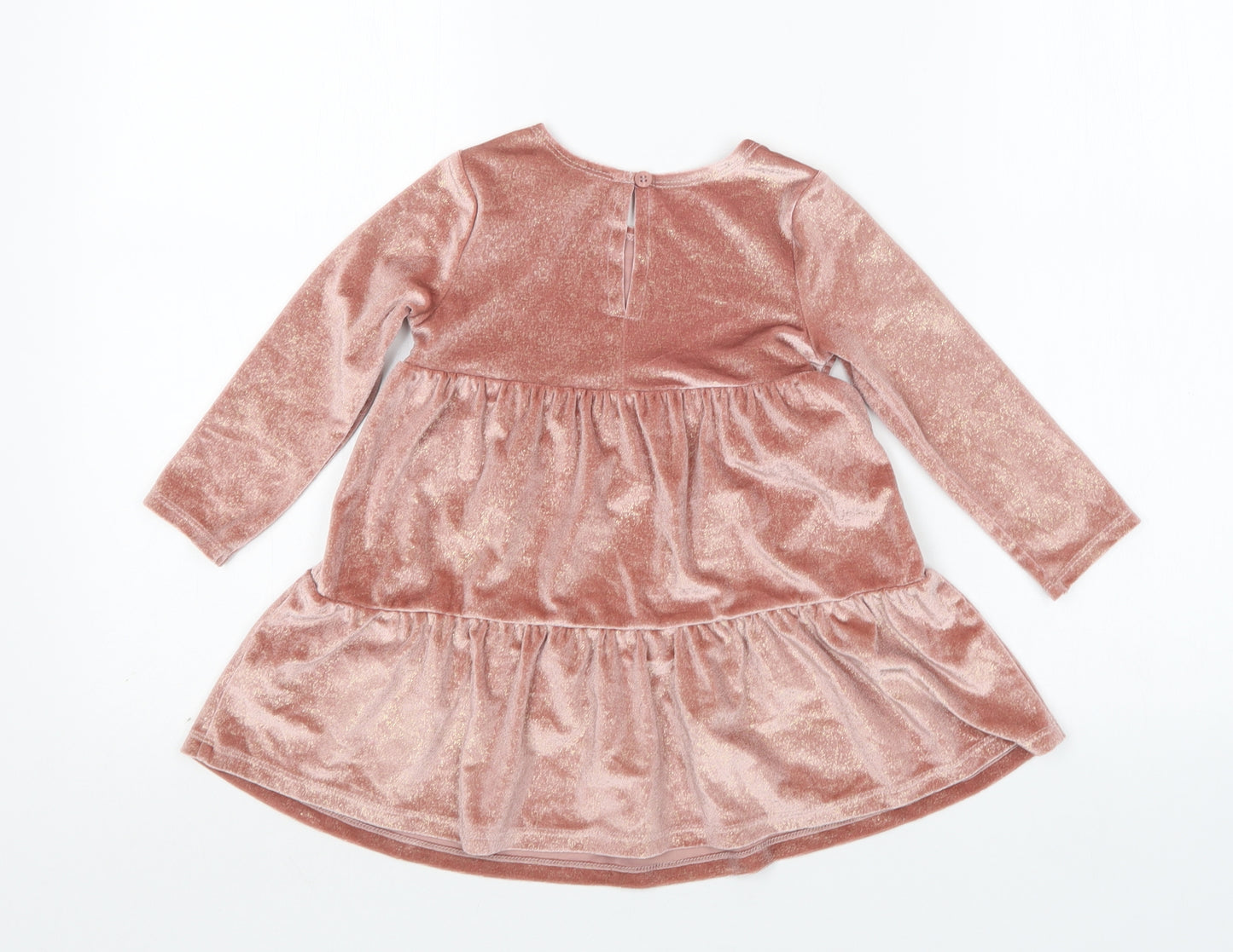 George Girls Pink  Polyester A-Line  Size 18-24 Months  Round Neck